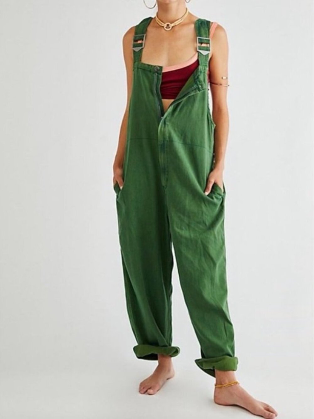 Free People Hunter Denim Overalls